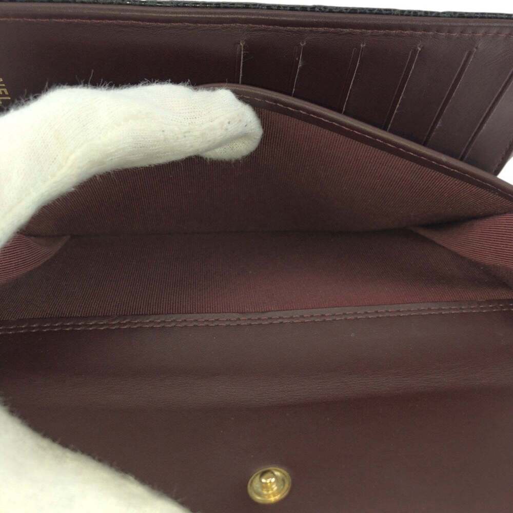 CHANEL Black Caviar Leather Logo Wallet - Picture 8 of 10